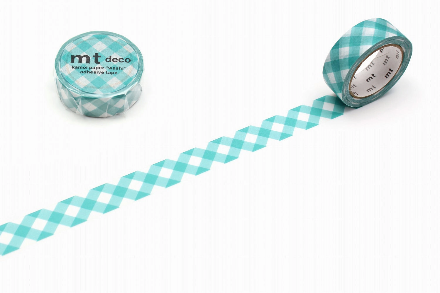 leather paper Mt Washi Tape - Thick Gingham Green Check