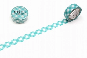 leather paper Mt Washi Tape - Thick Gingham Green Check