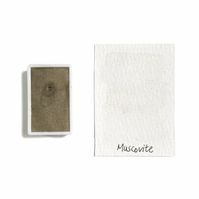 minimalist Muscovite White Pw20 - Artist Grade Handmade Honey Based Watercolor Paint Full Pan 3.2Ml