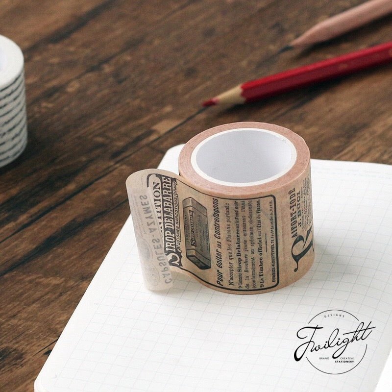 Old Poster Washi Tape compact lasting