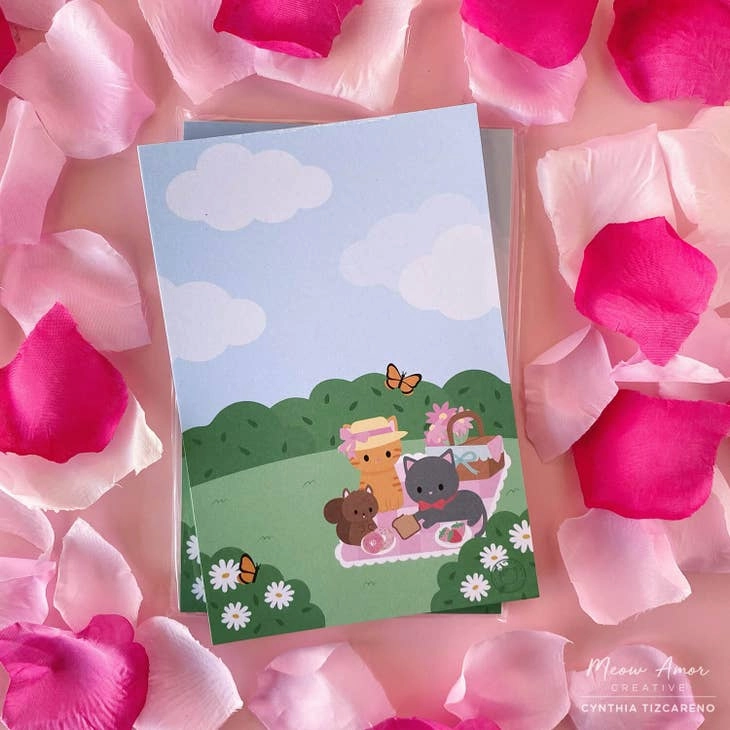 Picnic Cats Notepad collectible pack
