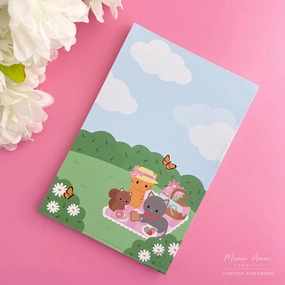 Picnic Cats Notepad nonslip classic