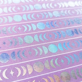 multipurpose Purple Moon Phases Washi Tape