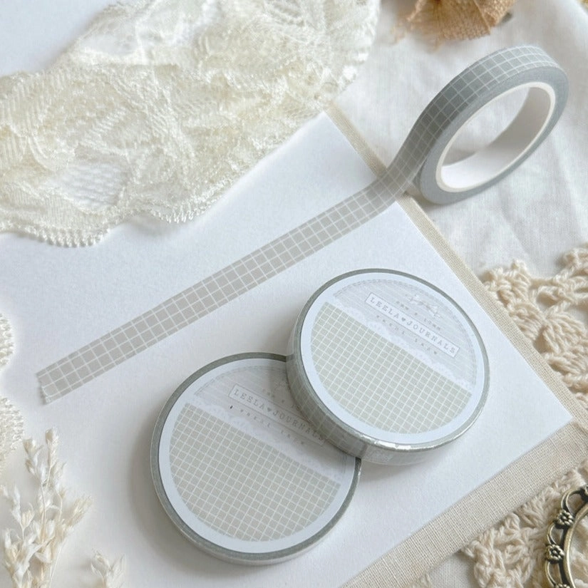 Soft Sage Green Grid Washi Tape 8Mm manual