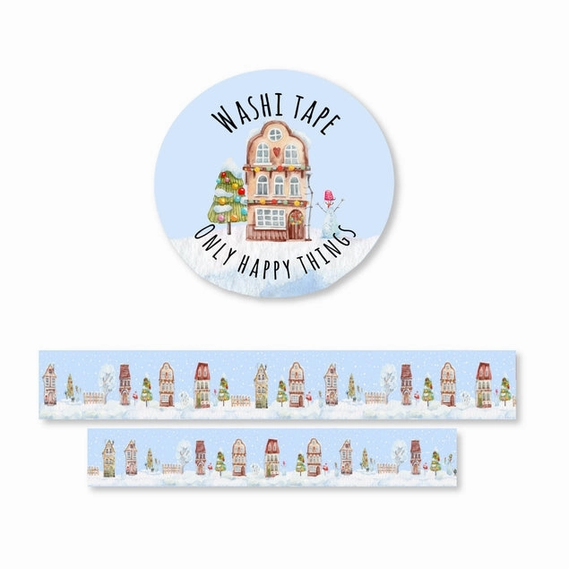 Winter Wonderland Cottage Washi Tape heatproof