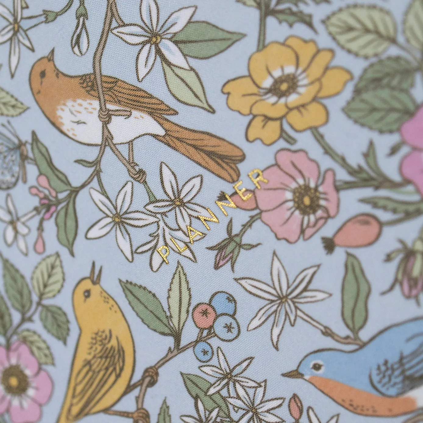 glass waterproof Botanica Paper Co. Linen Bound Undated Weekly Planner - Song Birds
