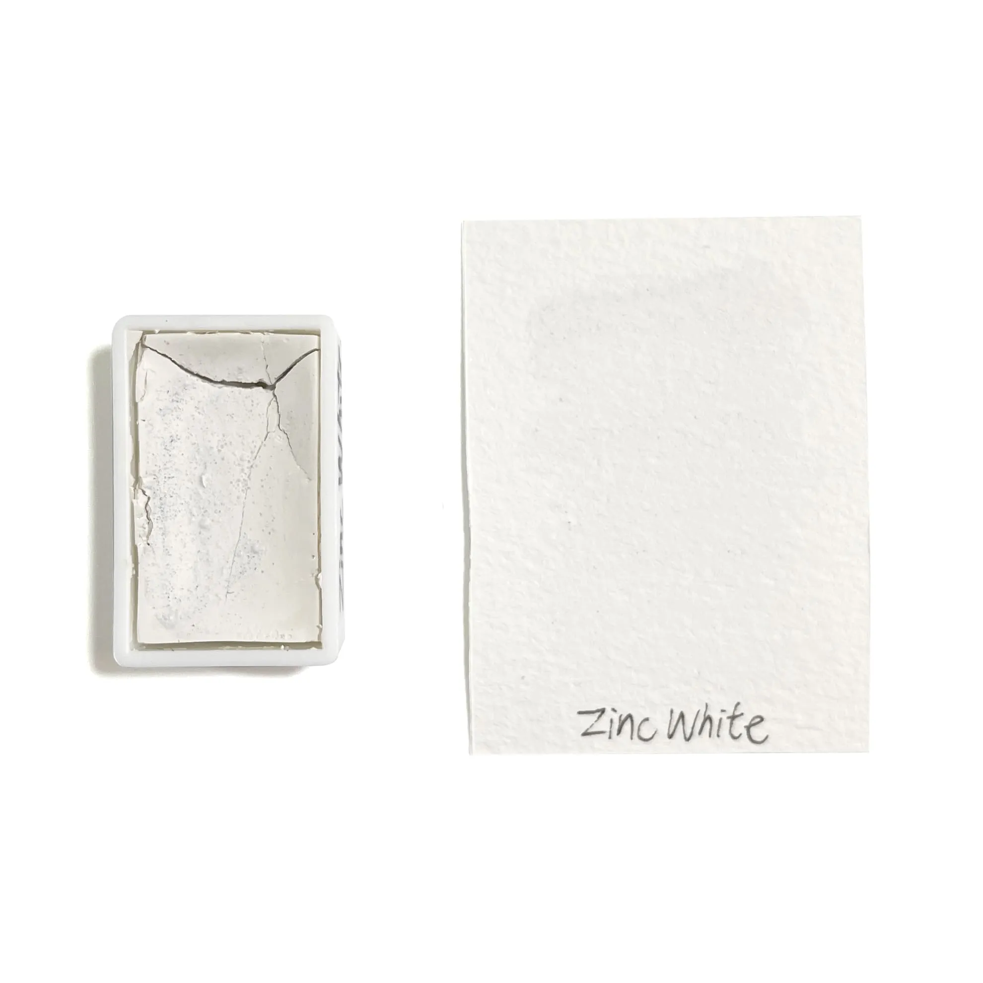 Zinc White Pw1 - Artist Grade Handmade Honey Based Watercolor Paint Full Pan 3.2Ml stackable