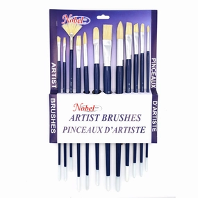 12-Pack Long Handle Hog Brushes - Assorted budget