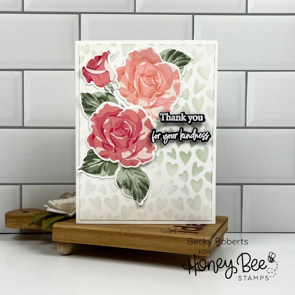 sealed cotton Inside: Kindness Sentiments - 6X8 Stamp Set