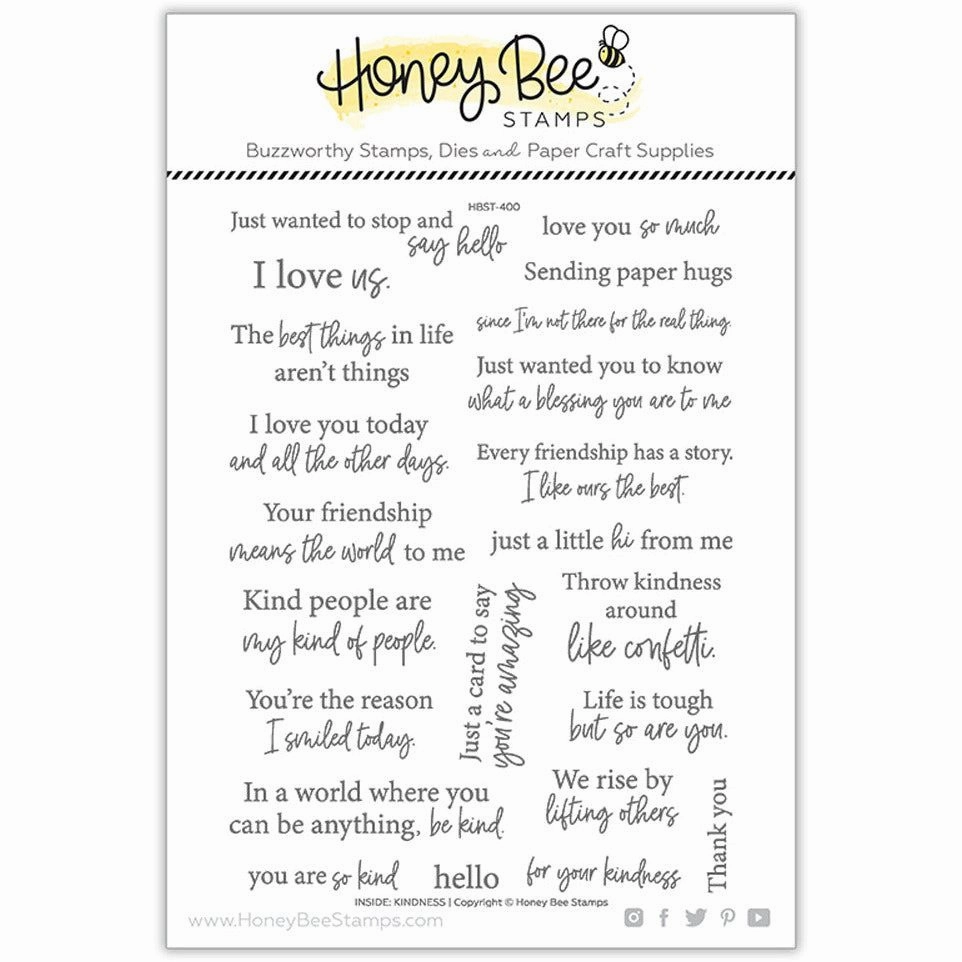 refined multipack Inside: Kindness Sentiments - 6X8 Stamp Set