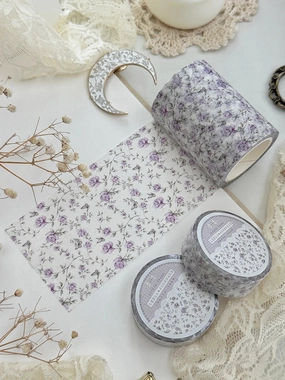 antislip Lilac Roses Washi Tape 60Mm