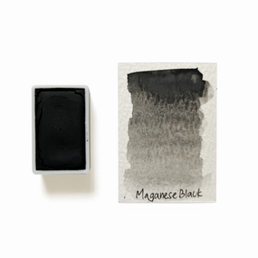 Maganese Black Pbk14 - Artist Grade Handmade Honey Based Watercolor Paint Full Pan 3.2Ml narrow special