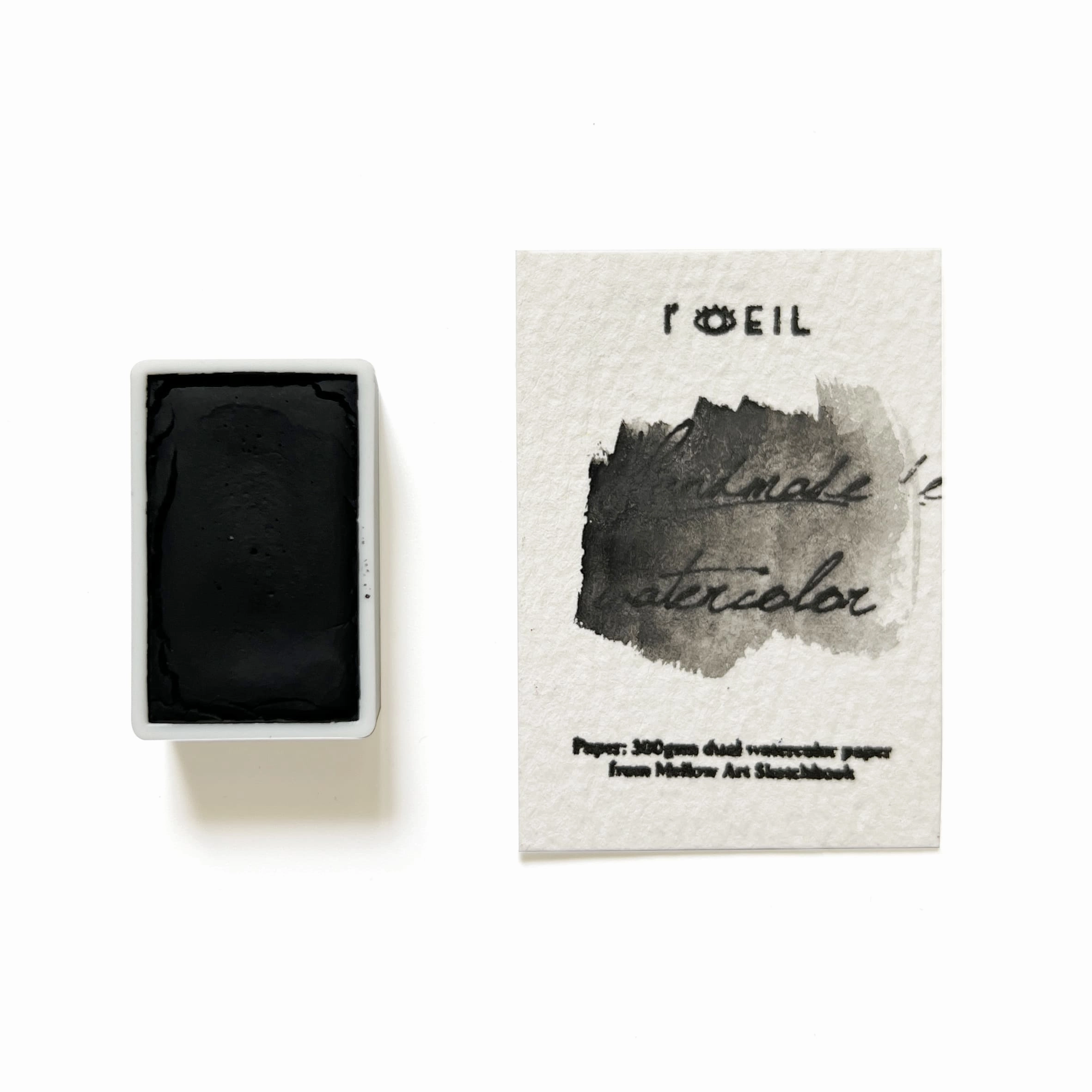 lightweight Maganese Black Pbk14 - Artist Grade Handmade Honey Based Watercolor Paint Full Pan 3.2Ml