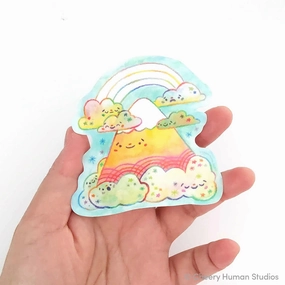 Magical Mountain Vinyl Sticker wide refined
