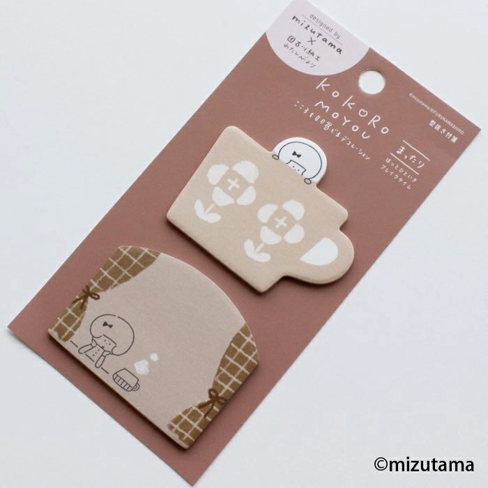 budget linen Mizutama Die-Cut Sticky Notes - Chilling