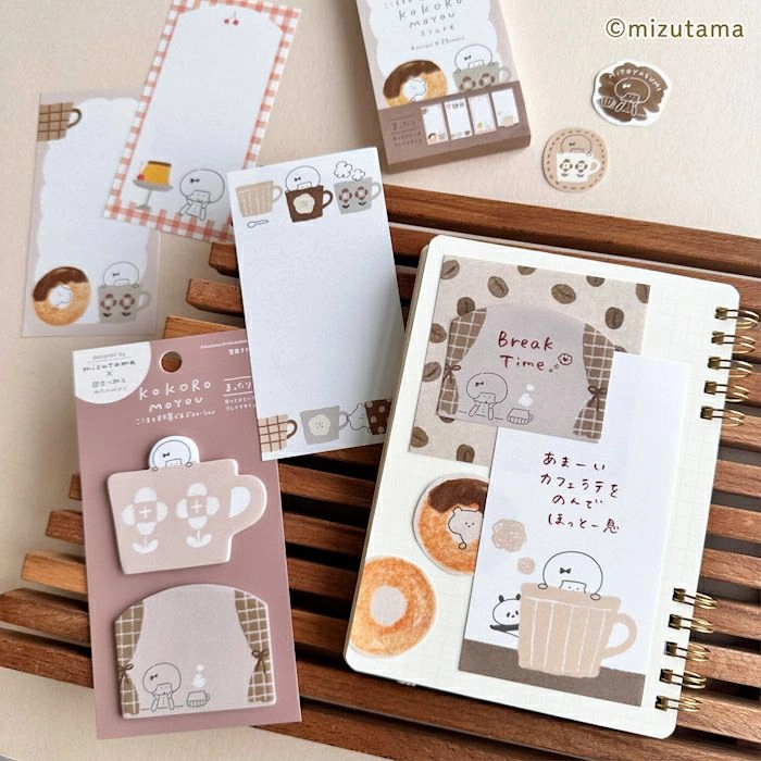 Mizutama Die-Cut Sticky Notes - Chilling lightweight retractable