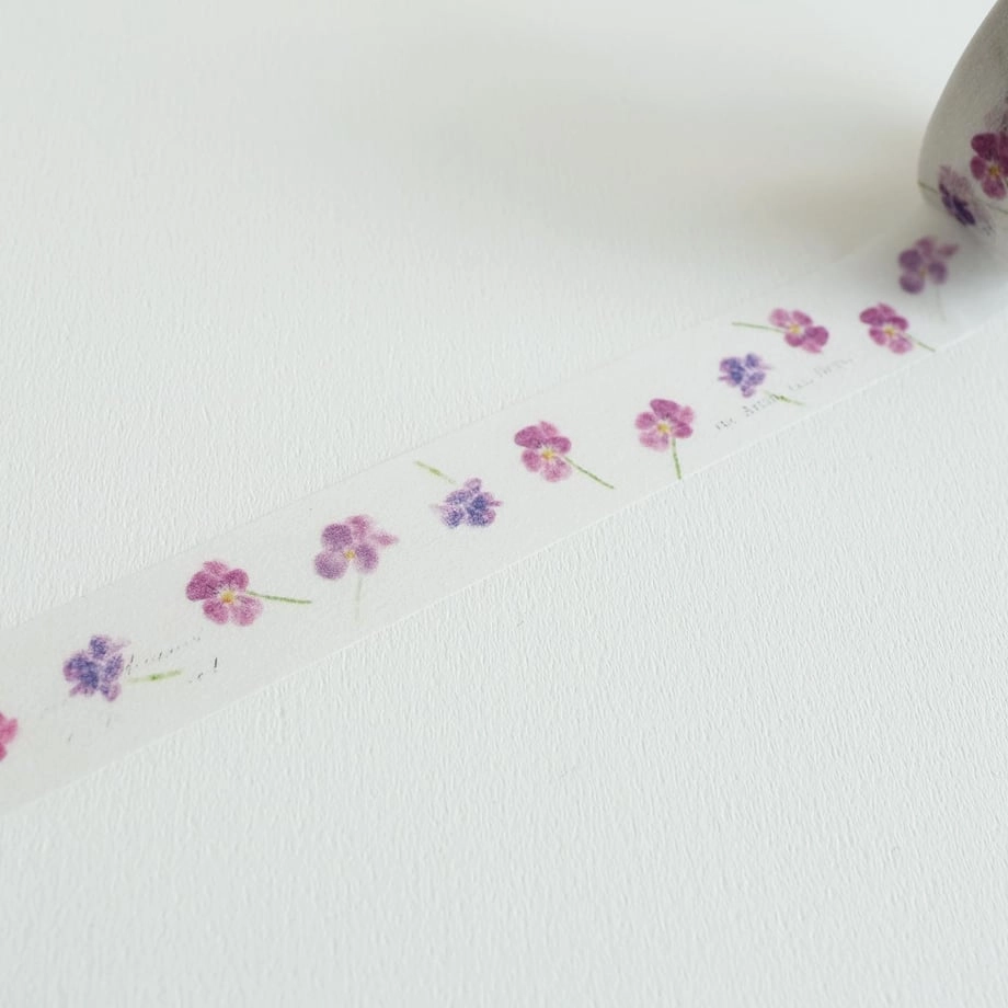 Yohaku Viola Washi Tape compact top
