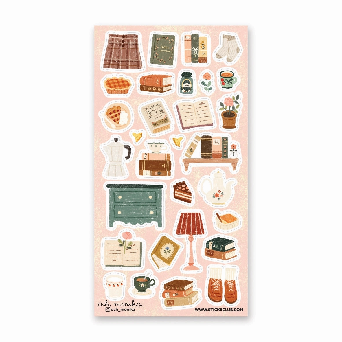 Literary Sanctuary Sticker Sheet narrow