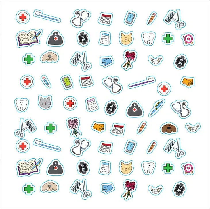 Plan It! A Sticker Book For All Your Productivity Needs (2500 Stickers) shiny kit