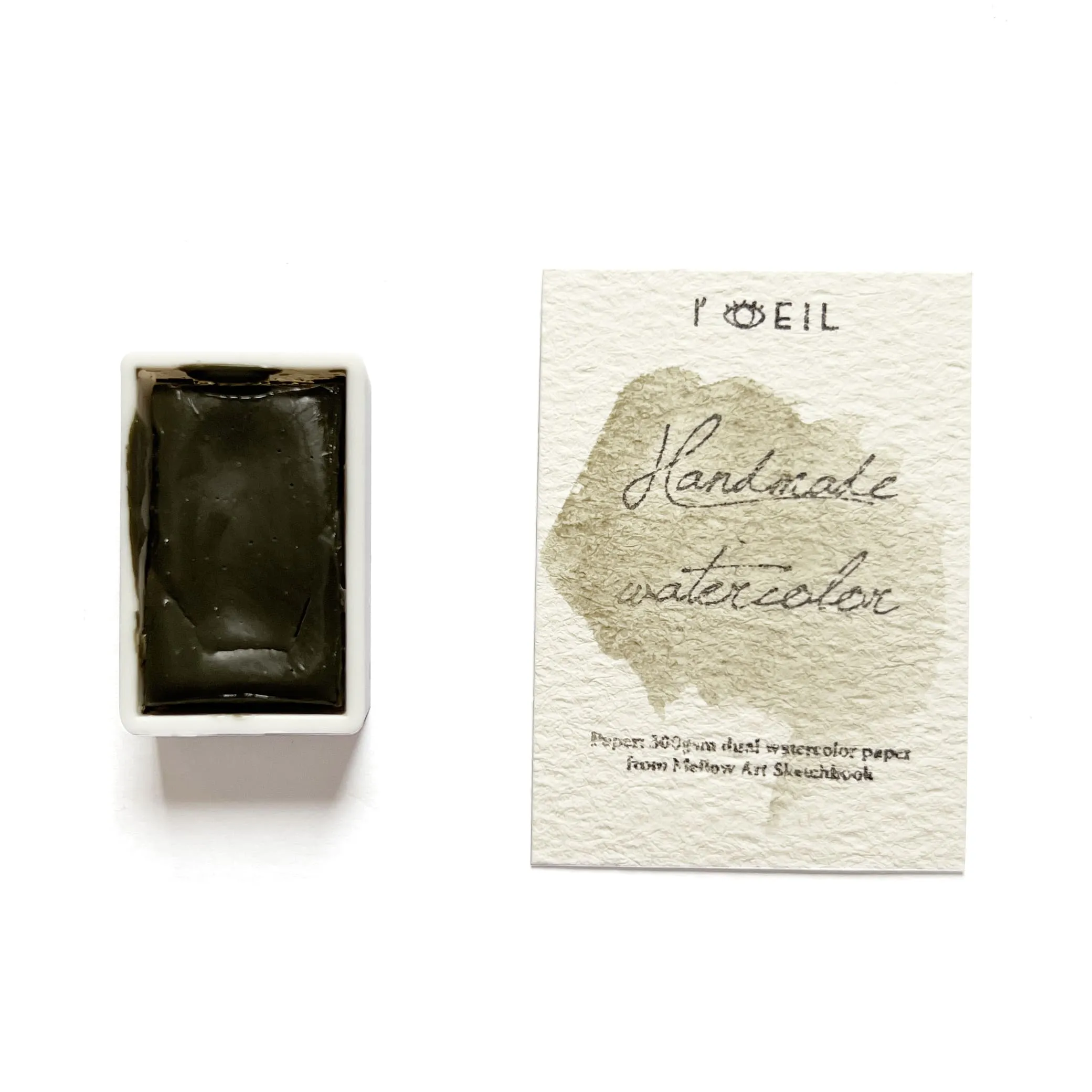 foldable versatile Sesame Stone (Mineral) - Artist Grade Handmade Honey Based Watercolor Paint Full Pan 3.2Ml