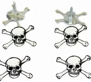 Skulls  Brads 12  Pieces round