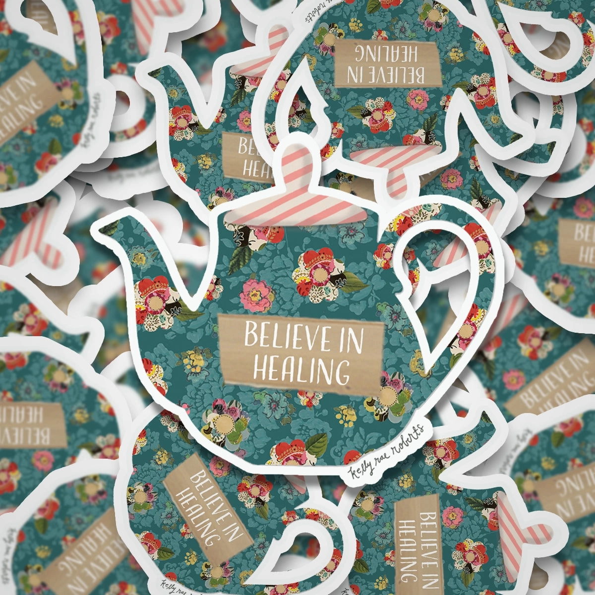 small Believe In Healing Vinyl Sticker