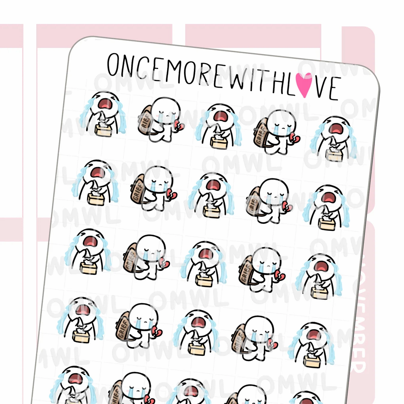 M1396 Grief 2.0 Sticker Sheet neutral