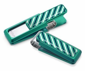 exclusive M-Clip Teal Uv2 W/Teal, Blue & White Money Clip