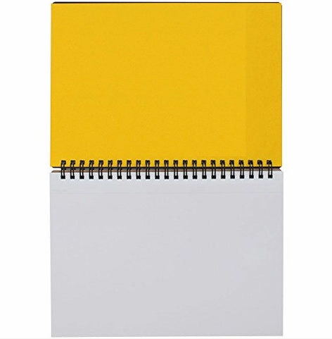 Mnemosyne Spiral Bound N183A A5 Blank Notebook- 8.25X5.8 Inches compact glass