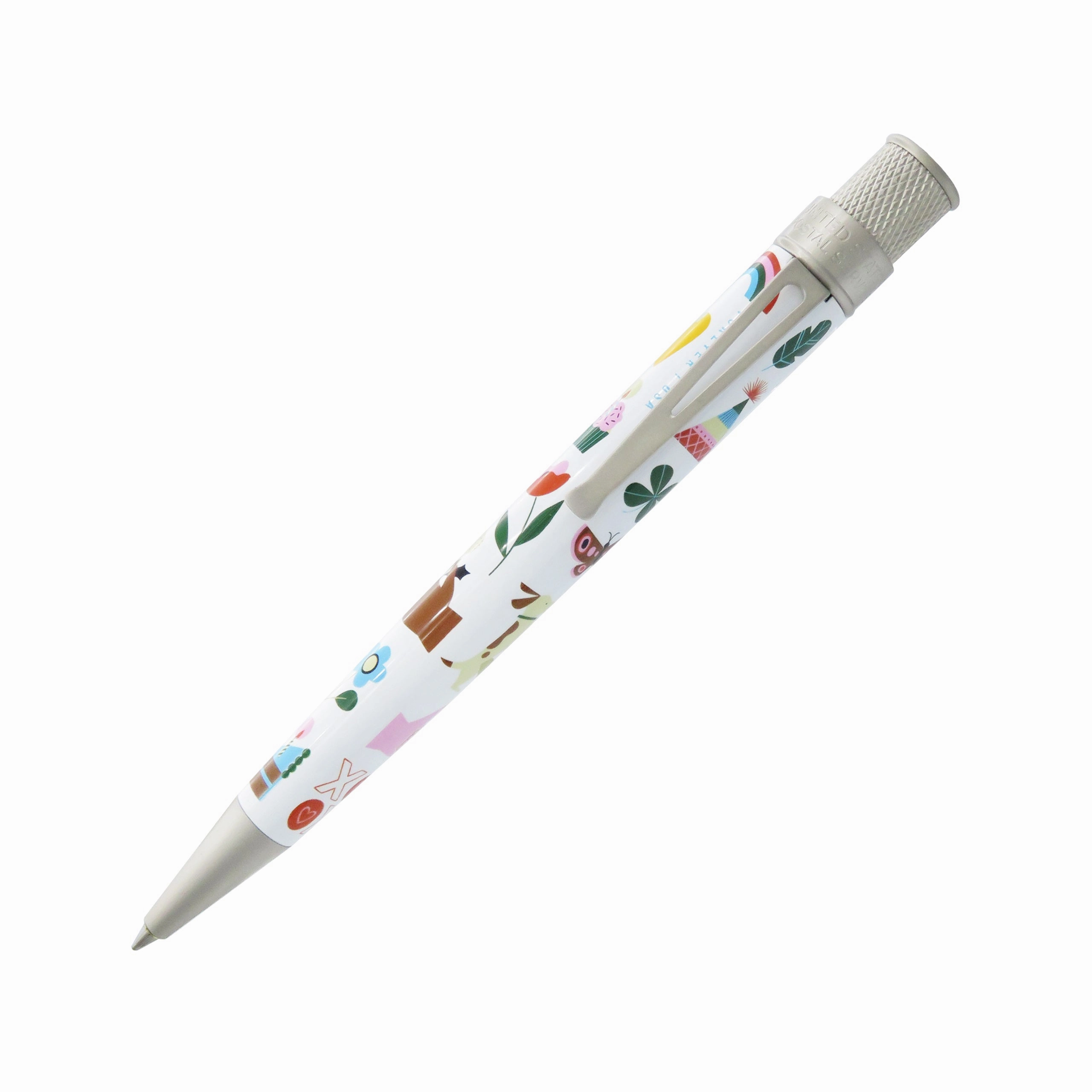 Retro 1951 Tornado U.S. Postal Service Thinking Of You Stamp 2023 Rollerball Pen metallic elegant