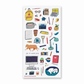 Stickii On My Desk Sticker Sheet recycled