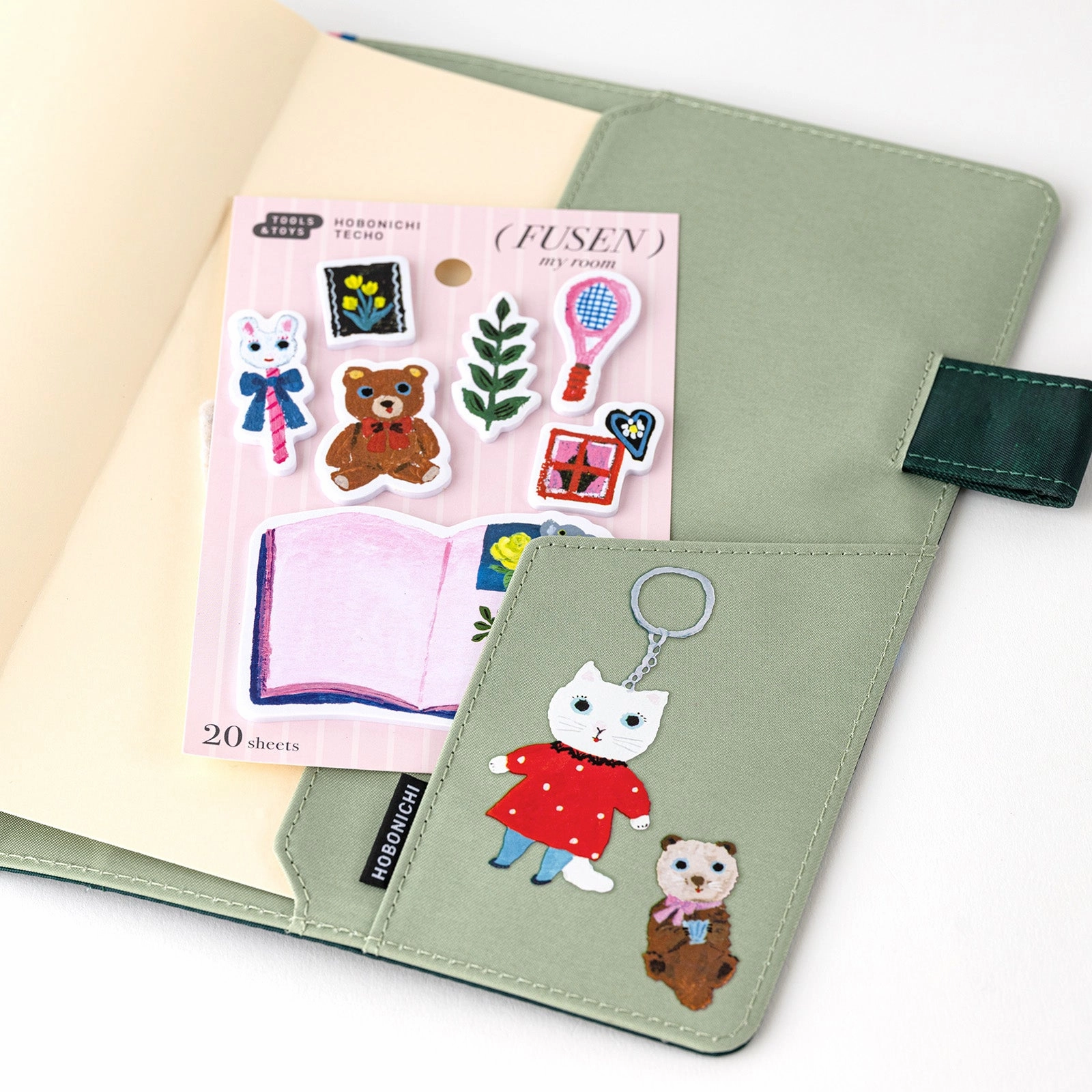 Yumi Kitagishi Hobonichi Sticky Note Tabs - My Room matte muted