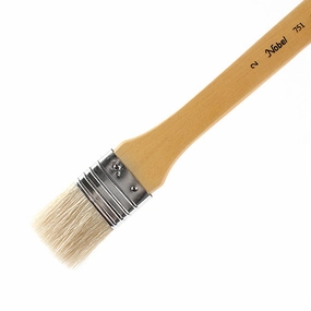 Long-Handled Flat Paintbrush robust quickdry