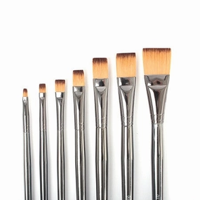 Long Handled Short Flat Paintbrush eco sealed