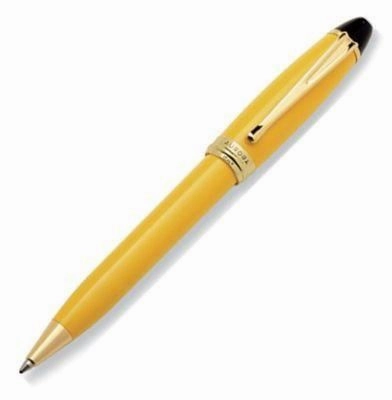 bronze Aurora Ipsilon Resin Yellow Ballpoint Pen