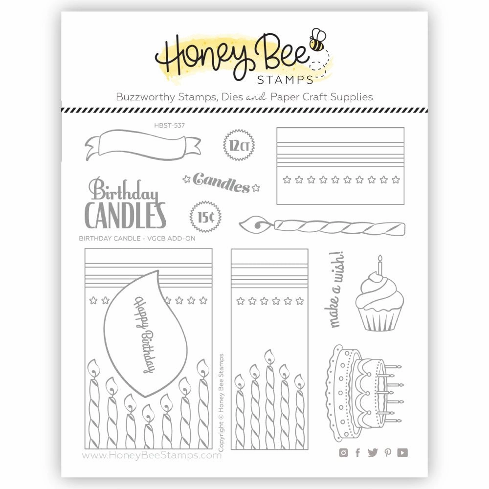 small bamboo Birthday Candle Vgcb Add-On - 6X6 Stamp Set