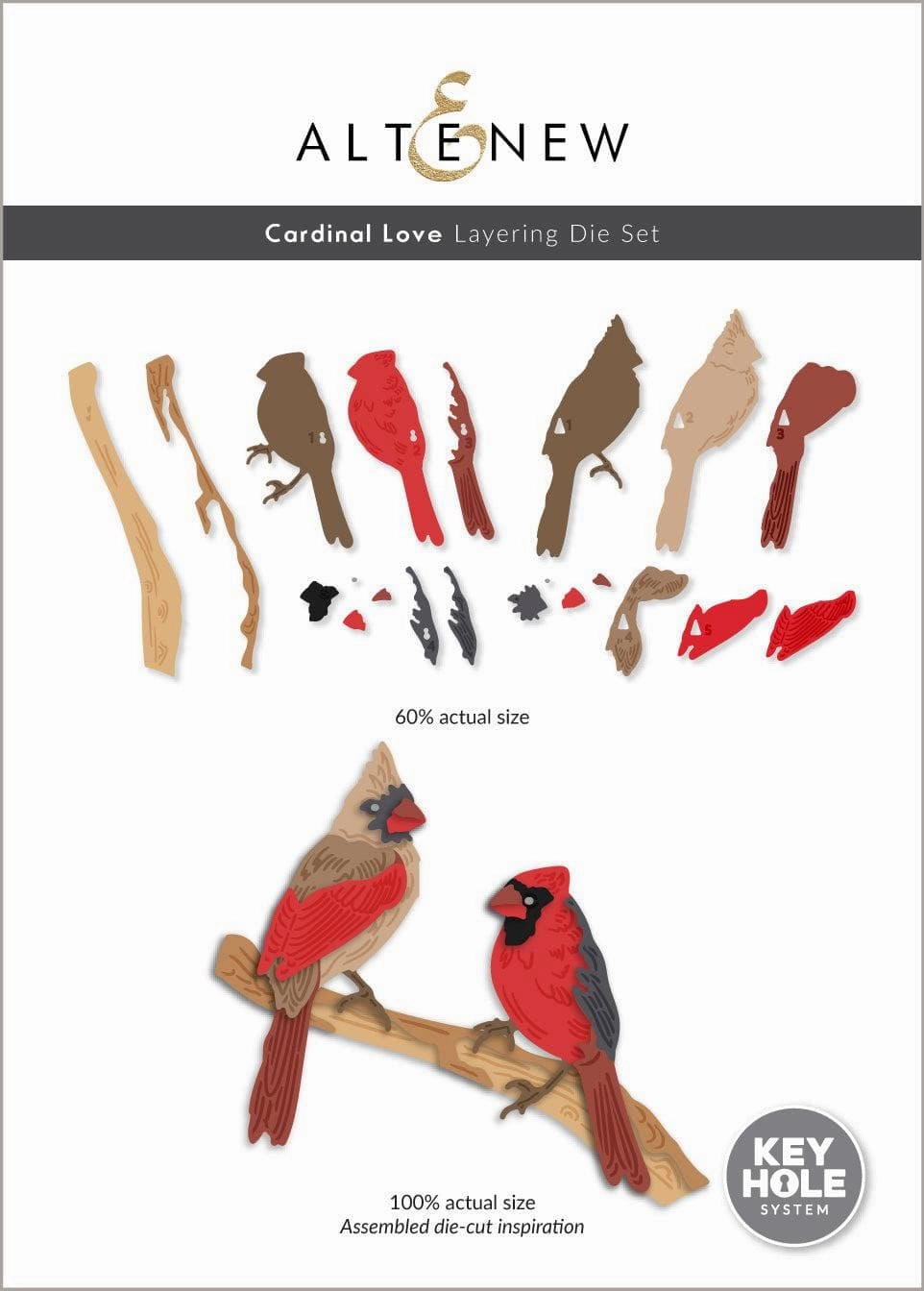 latest Cardinal Love Layering Die Set