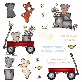 Dog Gone Amazing - 6X8 Clear Stamp Set leather basic