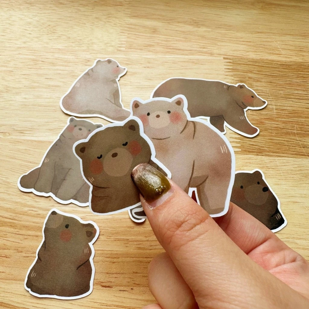 thin daily Paperaicashop Cozy Bears Sticker Pack