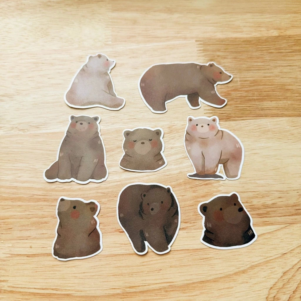 Paperaicashop Cozy Bears Sticker Pack giant
