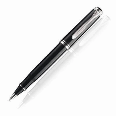 minimalist neutral Pelikan Souveran 805 Black/Silver Rollerball Pen