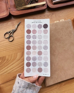 Sarica Studio Poetry Dot Stickers pack collapsible