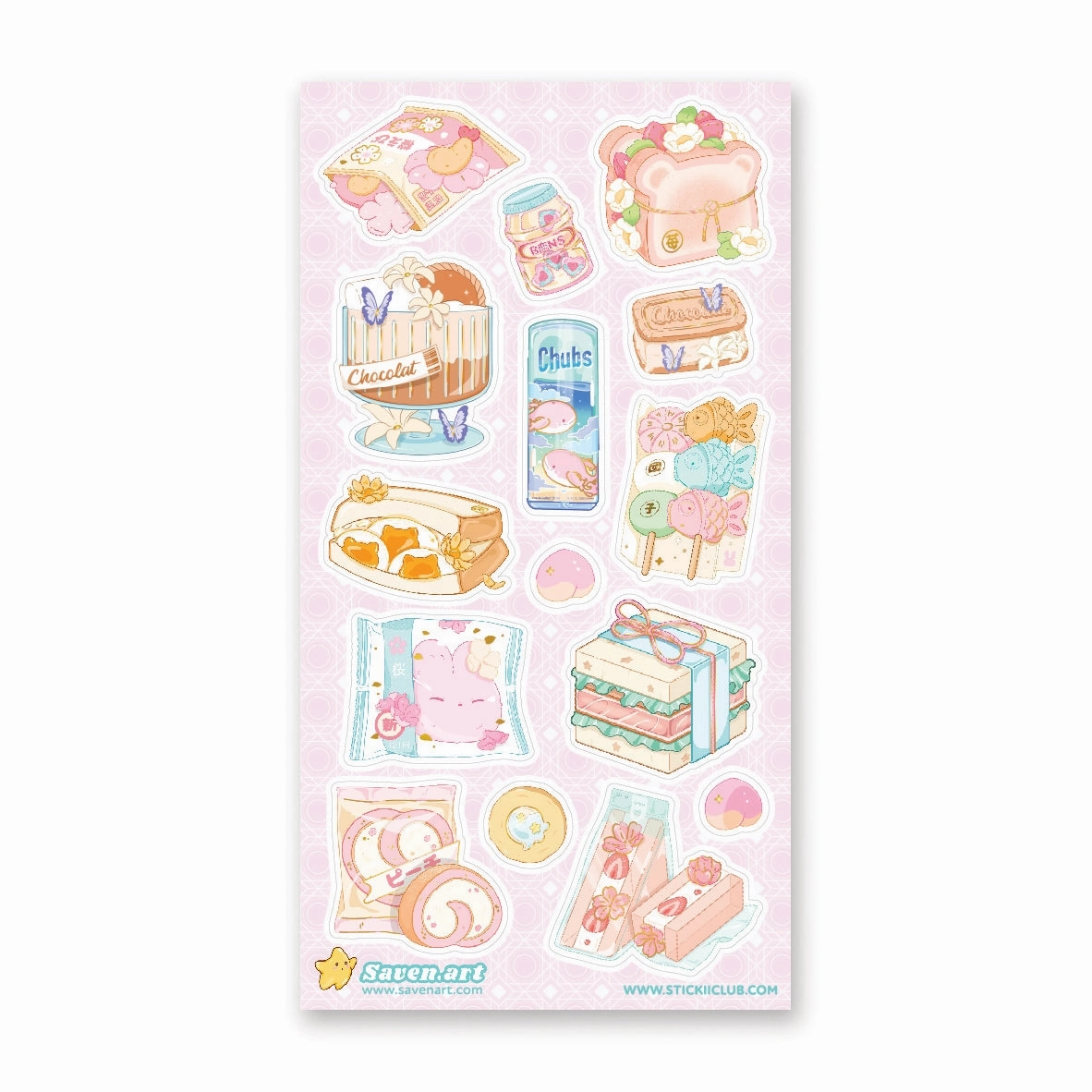 deluxe warm Stickii Sweet Spring Snacks Sticker Sheet