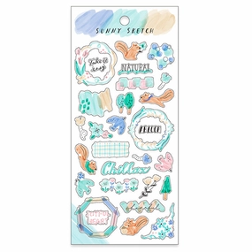 Sunny Sketch Squirrel Sticker vivid bronze