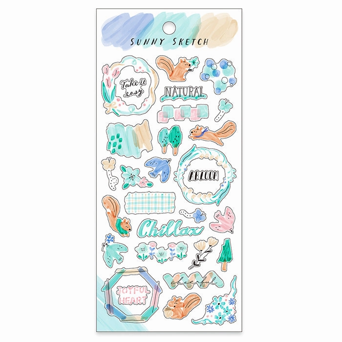 Sunny Sketch Squirrel Sticker vivid bronze