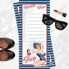Vintage Pinup Americana Notepad basic top