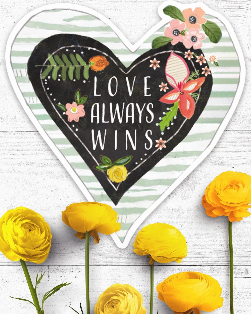 Love Always Wins Vinyl Sticker musthave resin