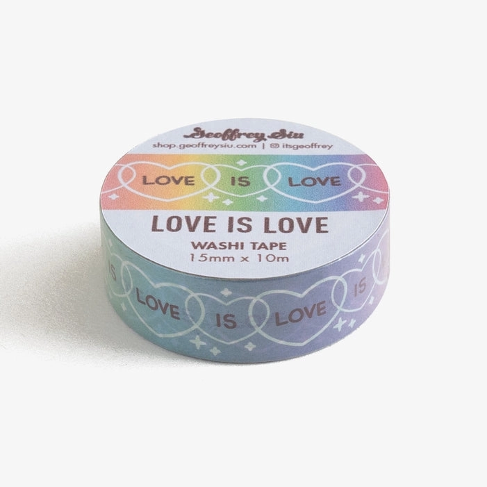 Love Is Love Washi Tape shiny bamboo