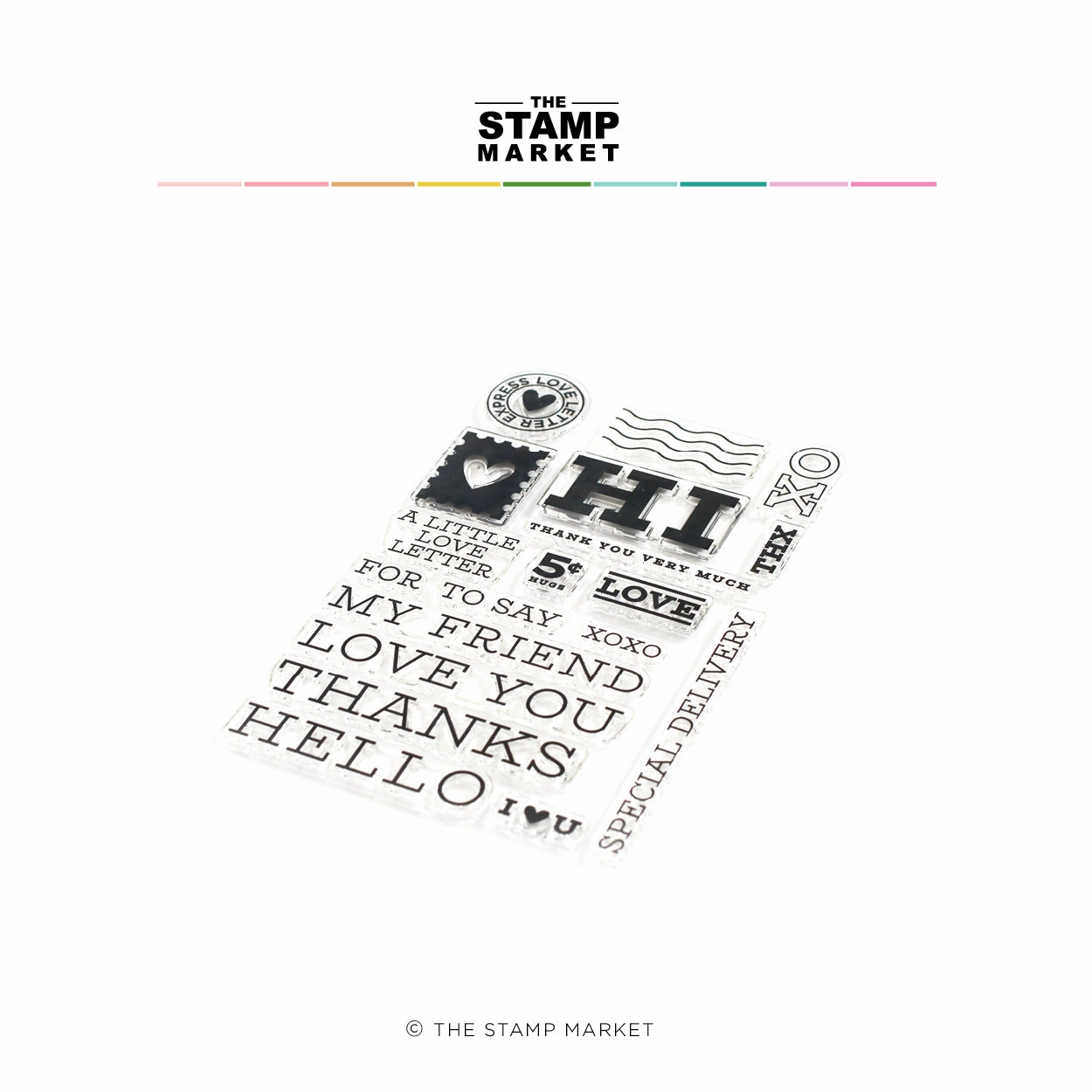 modern Love Letter Express Stamp