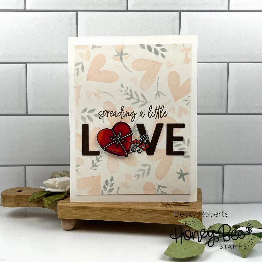 sleek Love Love Love - 4X5 Stamp Set - Retiring